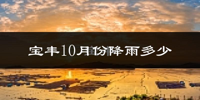 宝丰10月份降雨多少?