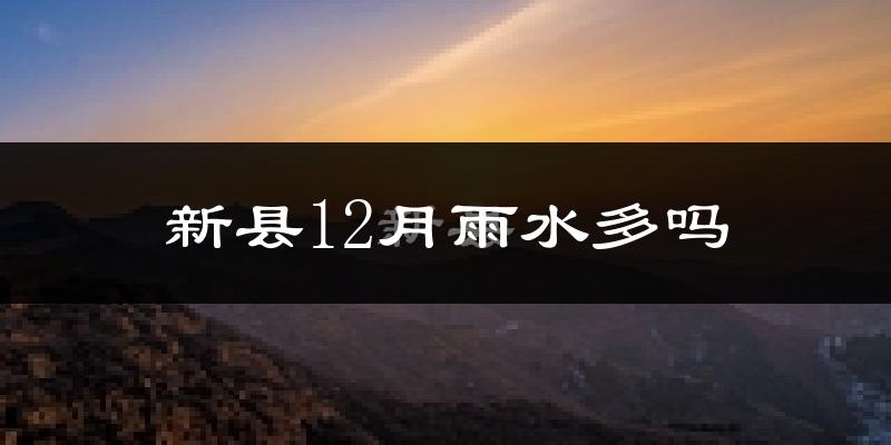 新县12月雨水多吗?