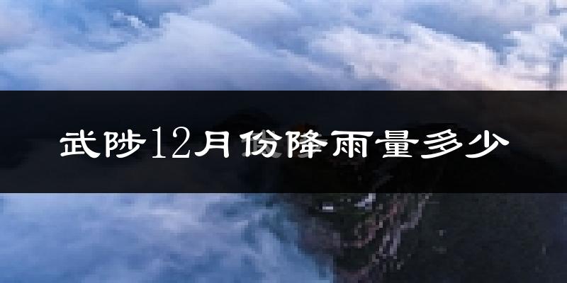 武陟12月份降雨量多少?武陟十二月下雨多吗?