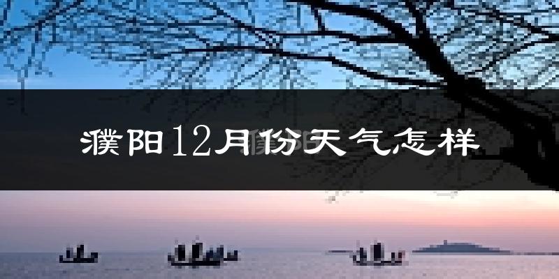 濮阳12月份天气怎样?濮阳十二月冷吗?