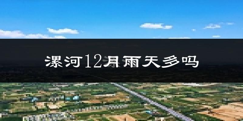 漯河12月雨天多吗?