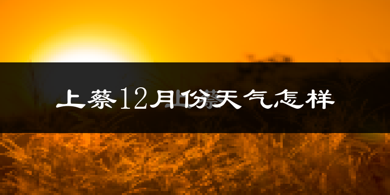 上蔡12月份天气怎样?上蔡十二月冷不冷?