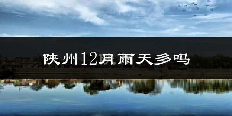 陕州12月雨天多吗?