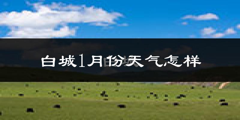白城市1月份天气如何?很冷吗?