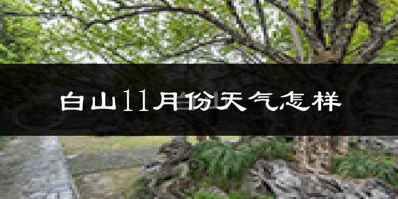 白山11月份天气怎样?白山十一月冷不冷?