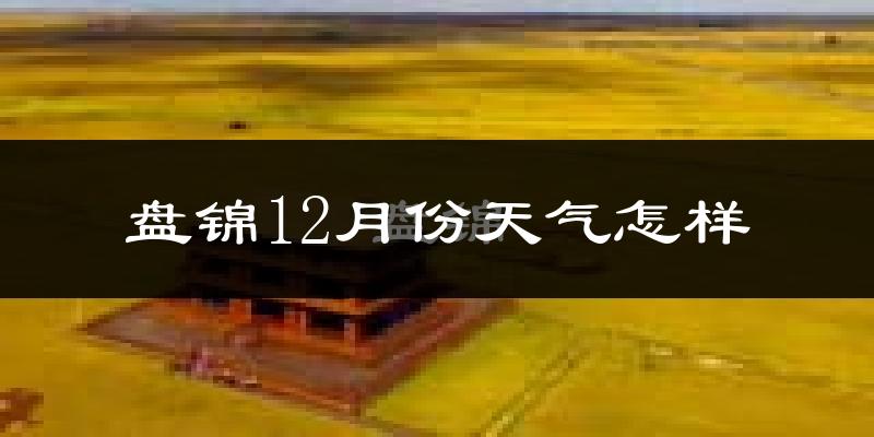 盘锦12月份天气怎样?盘锦十二月冷吗?