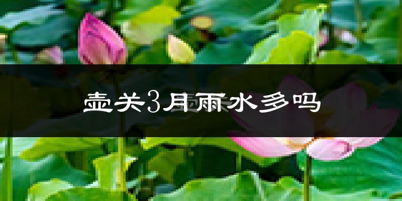 壶关3月雨水多吗?
