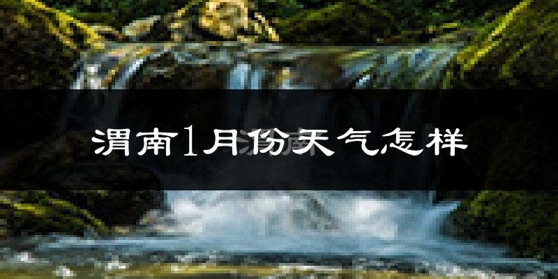 渭南市1月份天气如何?很冷吗?