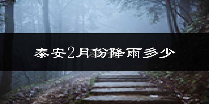 泰安2月份降雨多少?