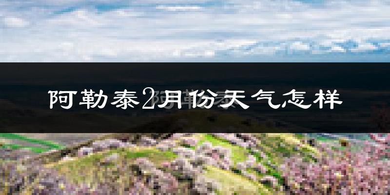 阿勒泰市2月份天气如何?很冷吗?