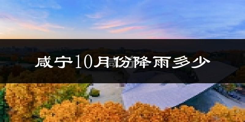 咸宁10月份降雨多少?