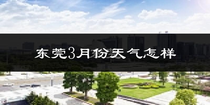 东莞3月份天气如何?冷热变化大吗?